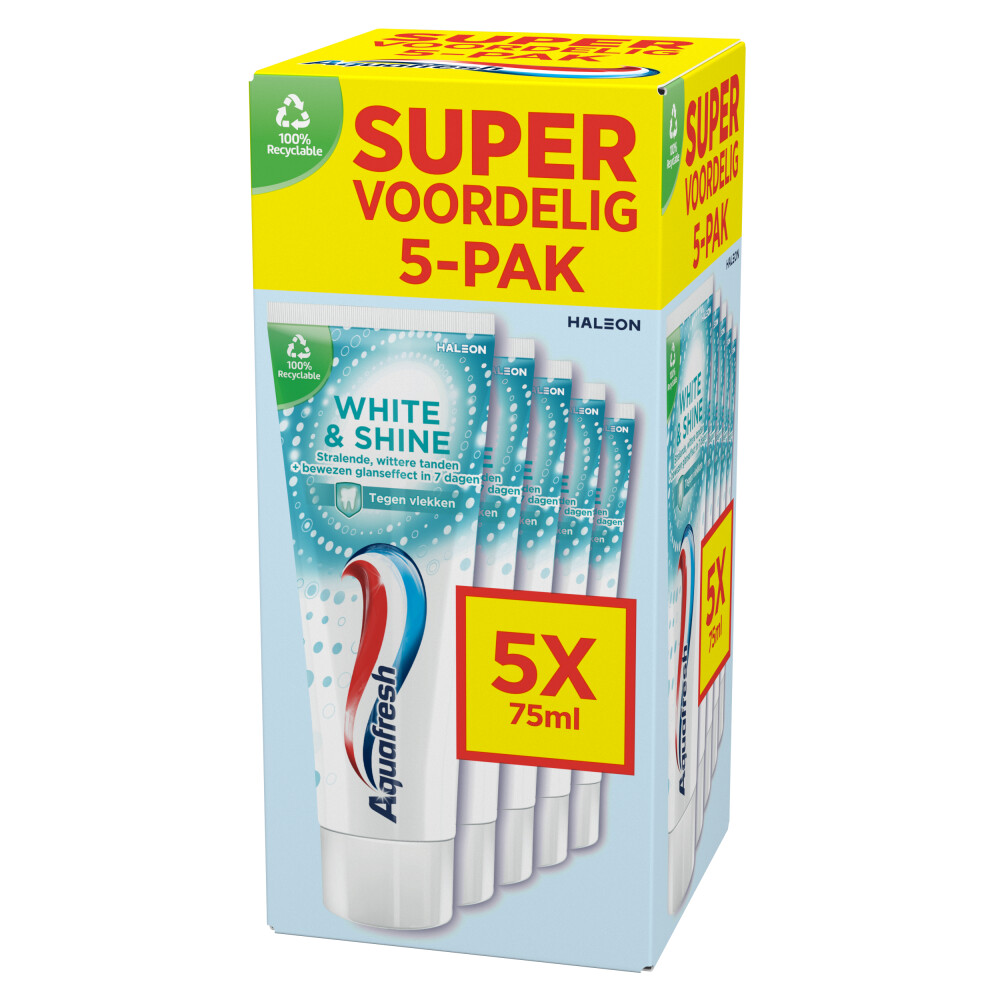 Aquafresh White & Shine Zahnpasta 5er-Pack (5 x 75 ml)