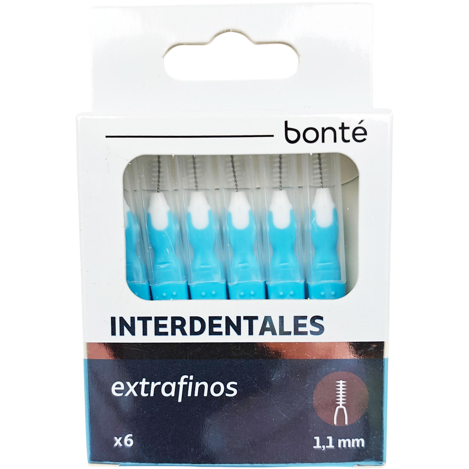 Interdentalbürsten 6 Stk. Bonté Extrafine 1,1 mm ISO 6