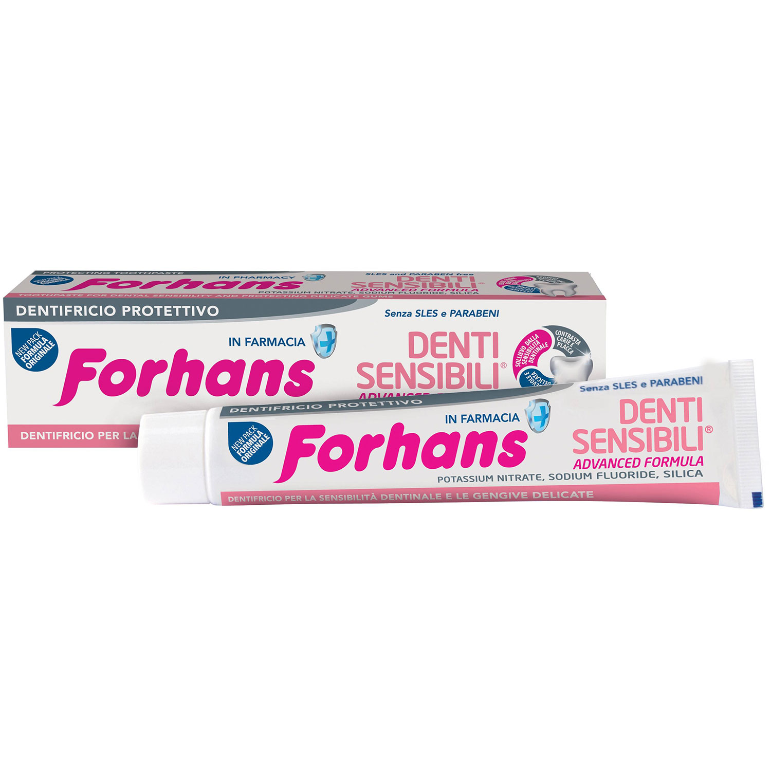Zahnpasta gegen Überempfindlichkeit FORHANS Sensitive Teeth Advanced Formula 75 ml.