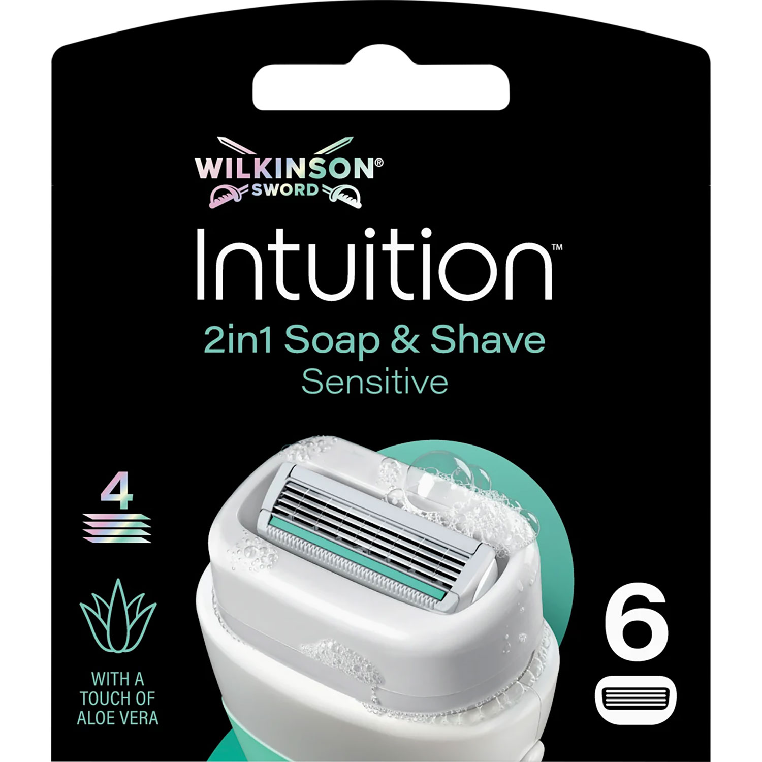 Wilkinson Sword Barberblade Intuition 2in1 Soap & Shave Sensitive (6 stk.)