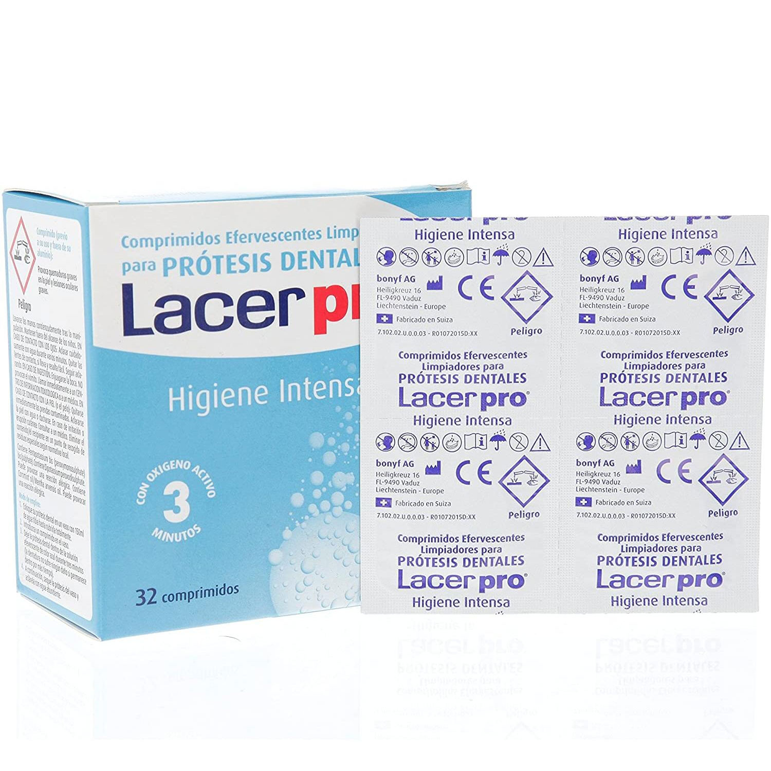 Reinigungstabletten LACER Pro Effektive Reinigung von Zahnprothesen in nur 3 Minuten