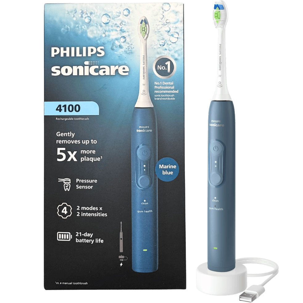 PHILIPS Sonicare El-tandbørste 4100 Blue - Philips Sonicare Eltandbørster