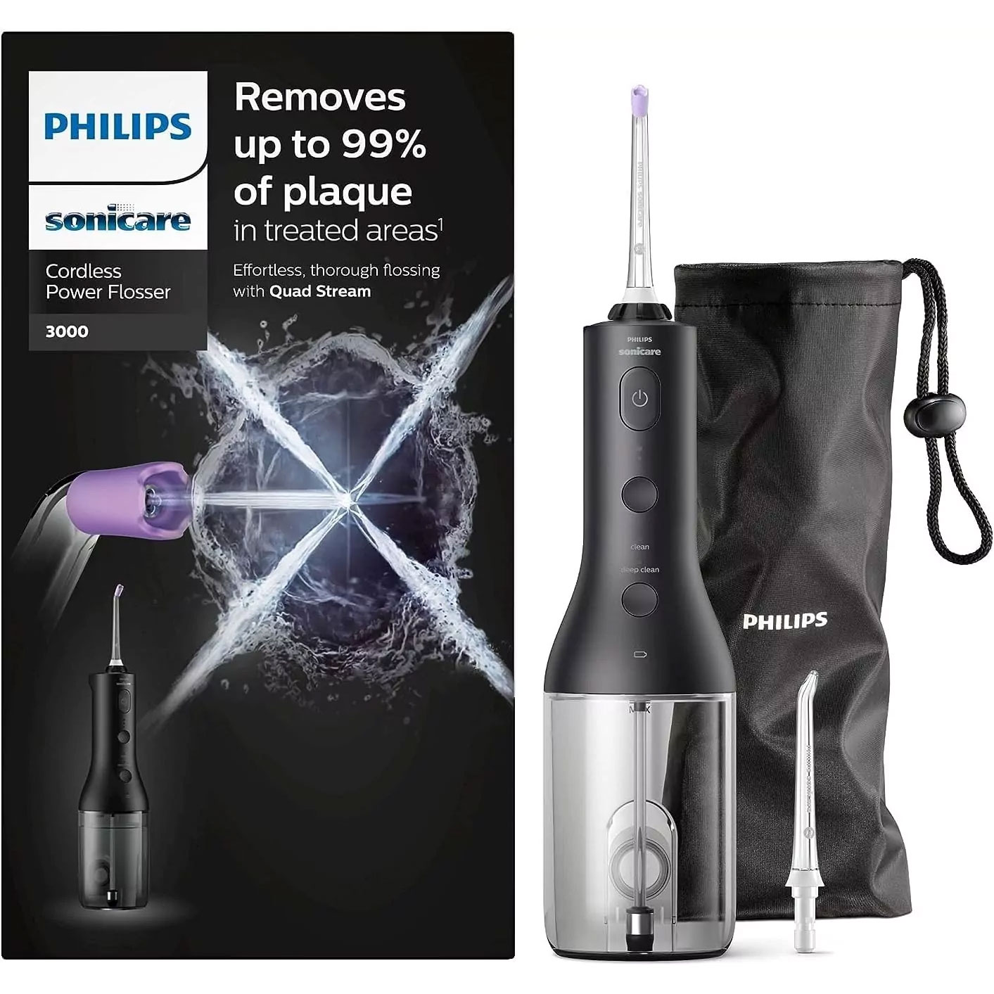 Philips Sonicare Munddusche Cordless Power Flosser 3000 Black