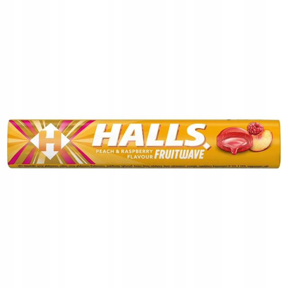 HALLS Halspastillen Fruitwave Peach & Raspberry Flavour 45g