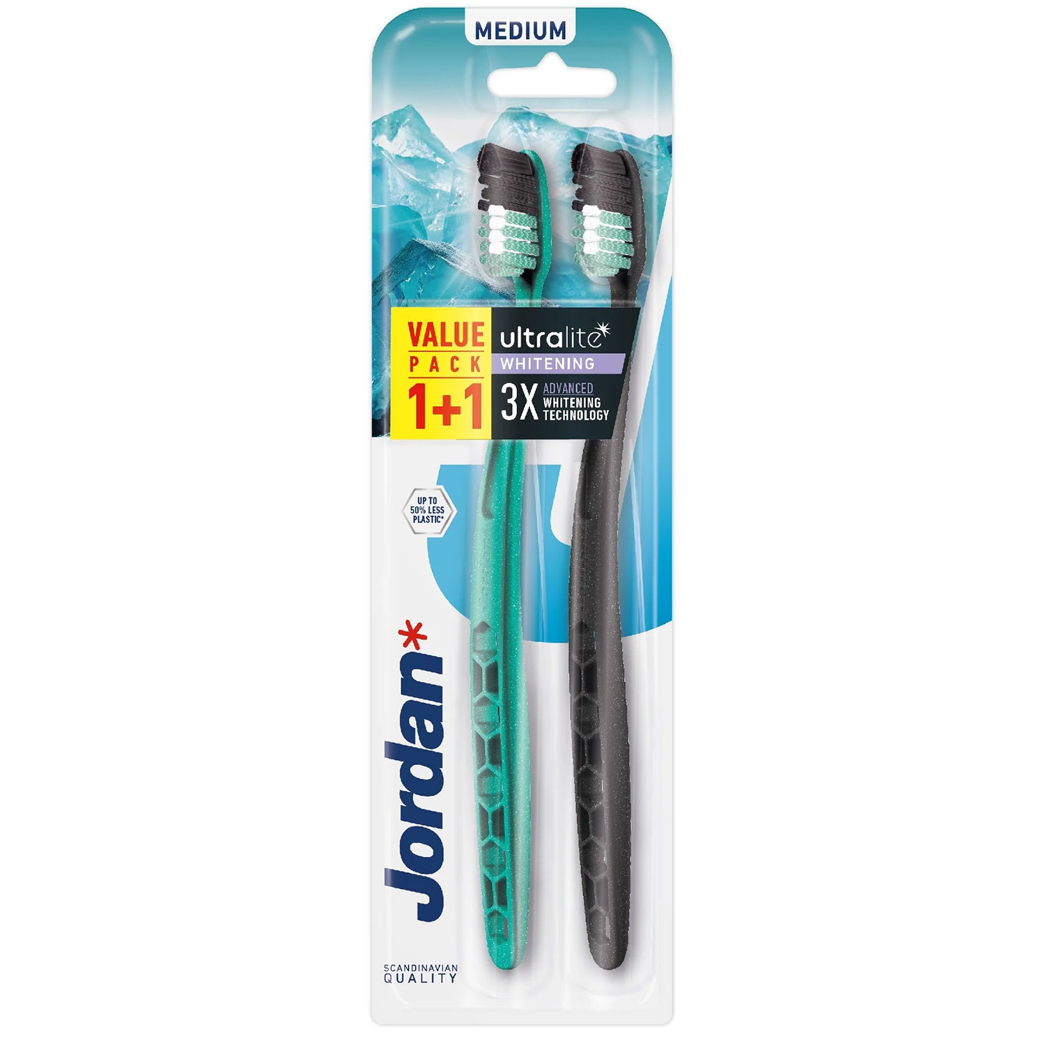 Jordan Whitening Tandbørster 2 stk. UltraLite Medium - Jordan Tandbørster