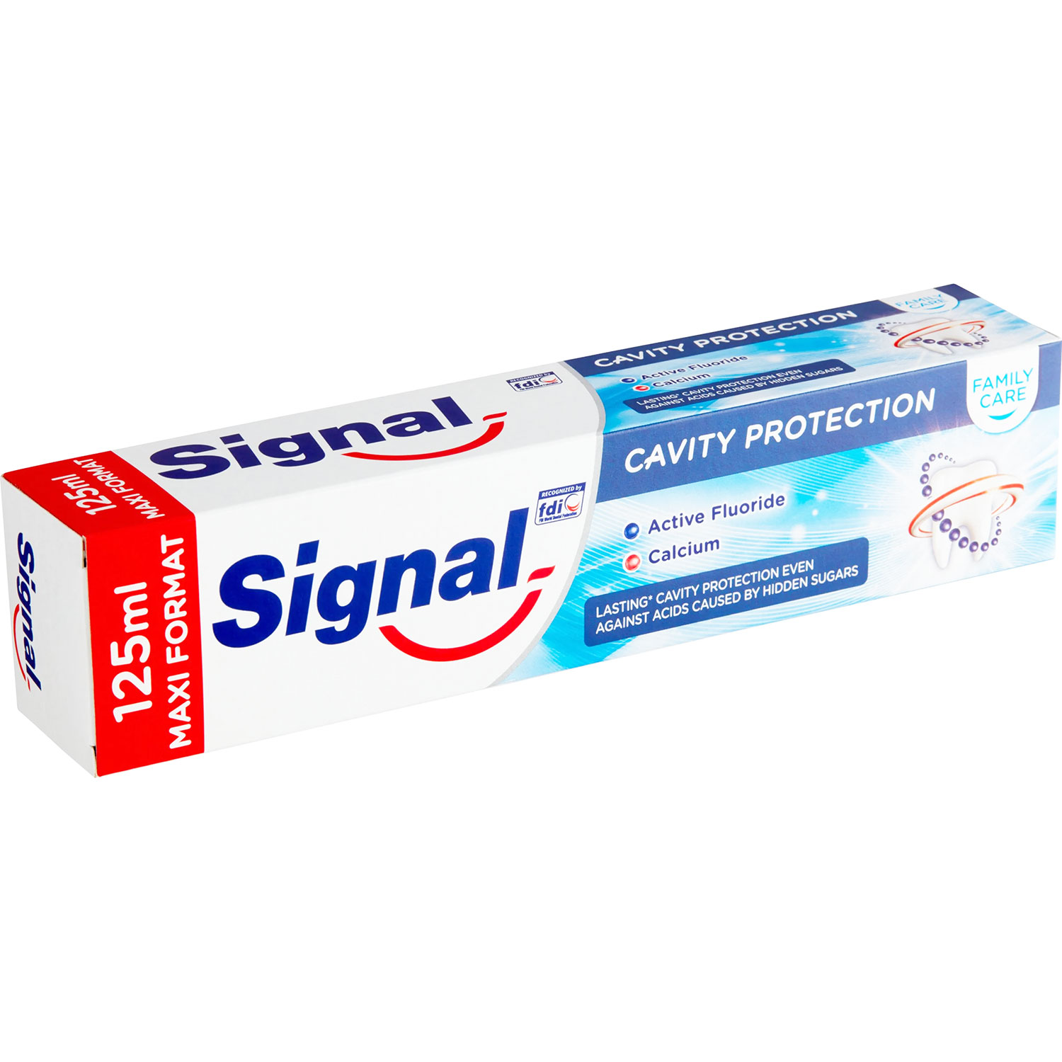 Signal Cavity Protection Tandpasta 125 ml Effektiv Beskyttelse mod Karies - Tandpasta til voksne fra Signal