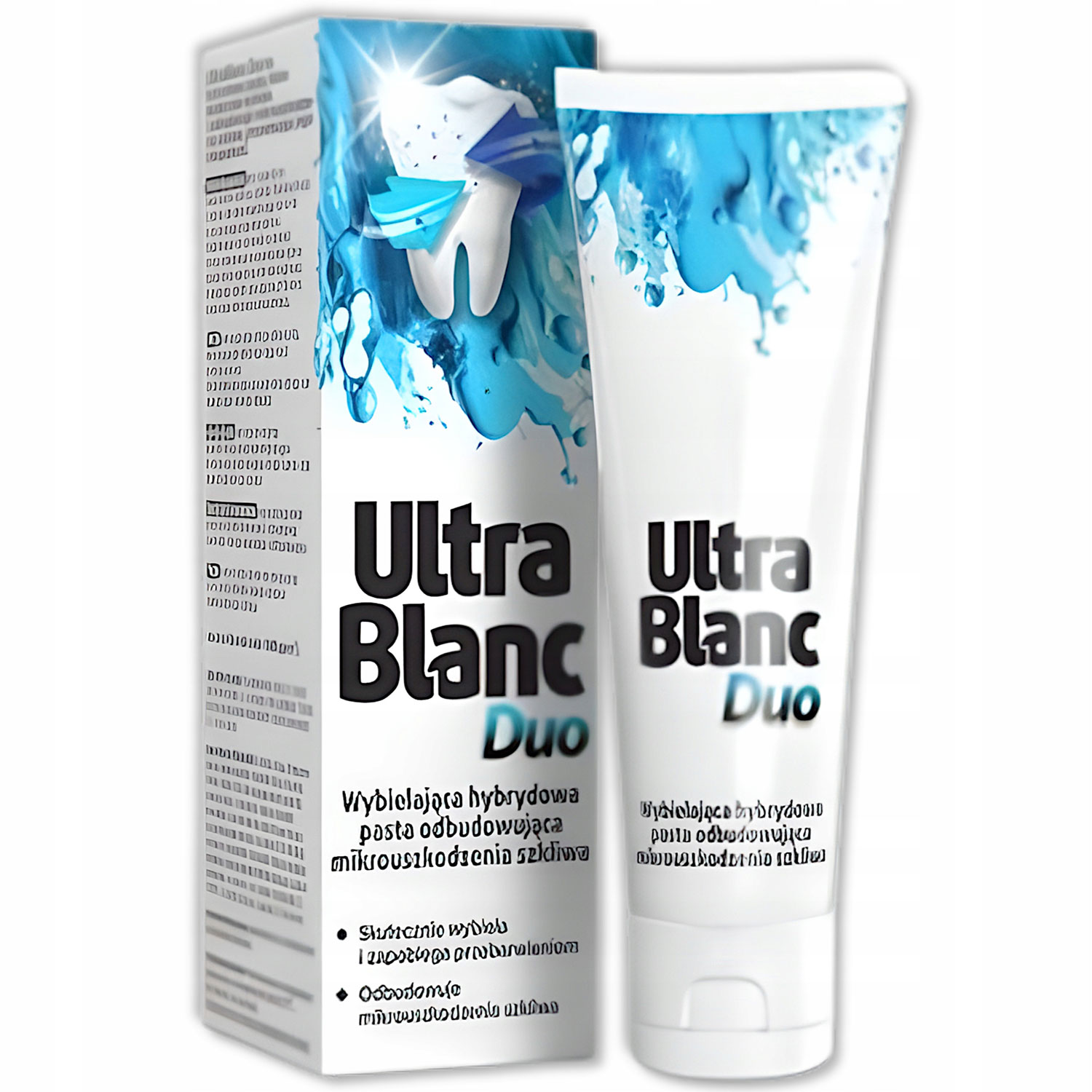 Hydroxyapatite Tandblegning Tandpasta ULTRA BLANC Duo Whitening Tandpasta med Reparerende & Beskyttende Effekt - UltraBlanc