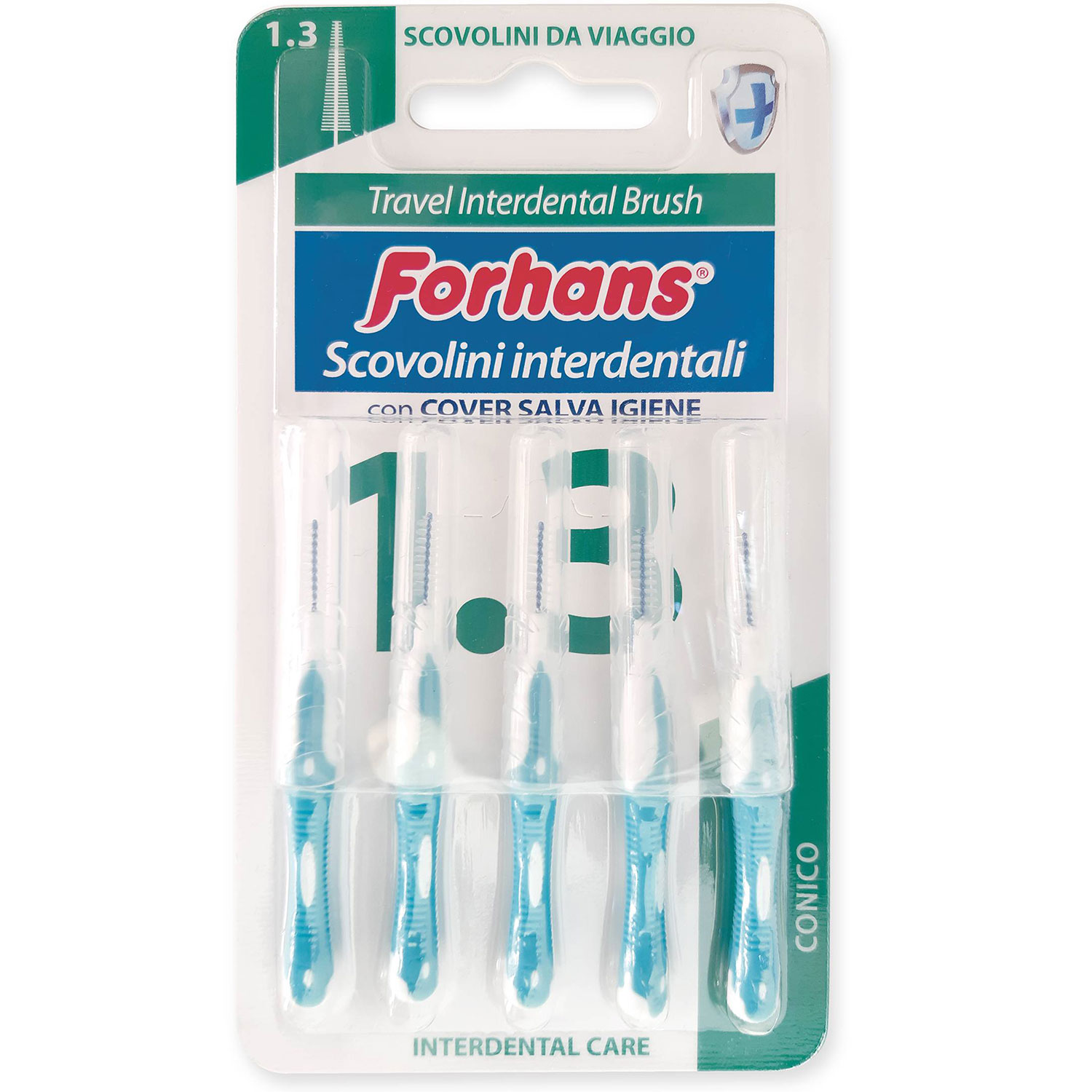 Kopie von Interdentalbürsten 5 Stk. FORHANS Interdental Brush 1.3 mm ISO 4