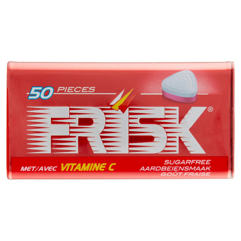 FRISK Strawberry Vitamin C Sukkerfri mintpastiller med jordbærsmag (Tindåse 35g) - Frisk Pastiller - Pastiller Frisk Ånde