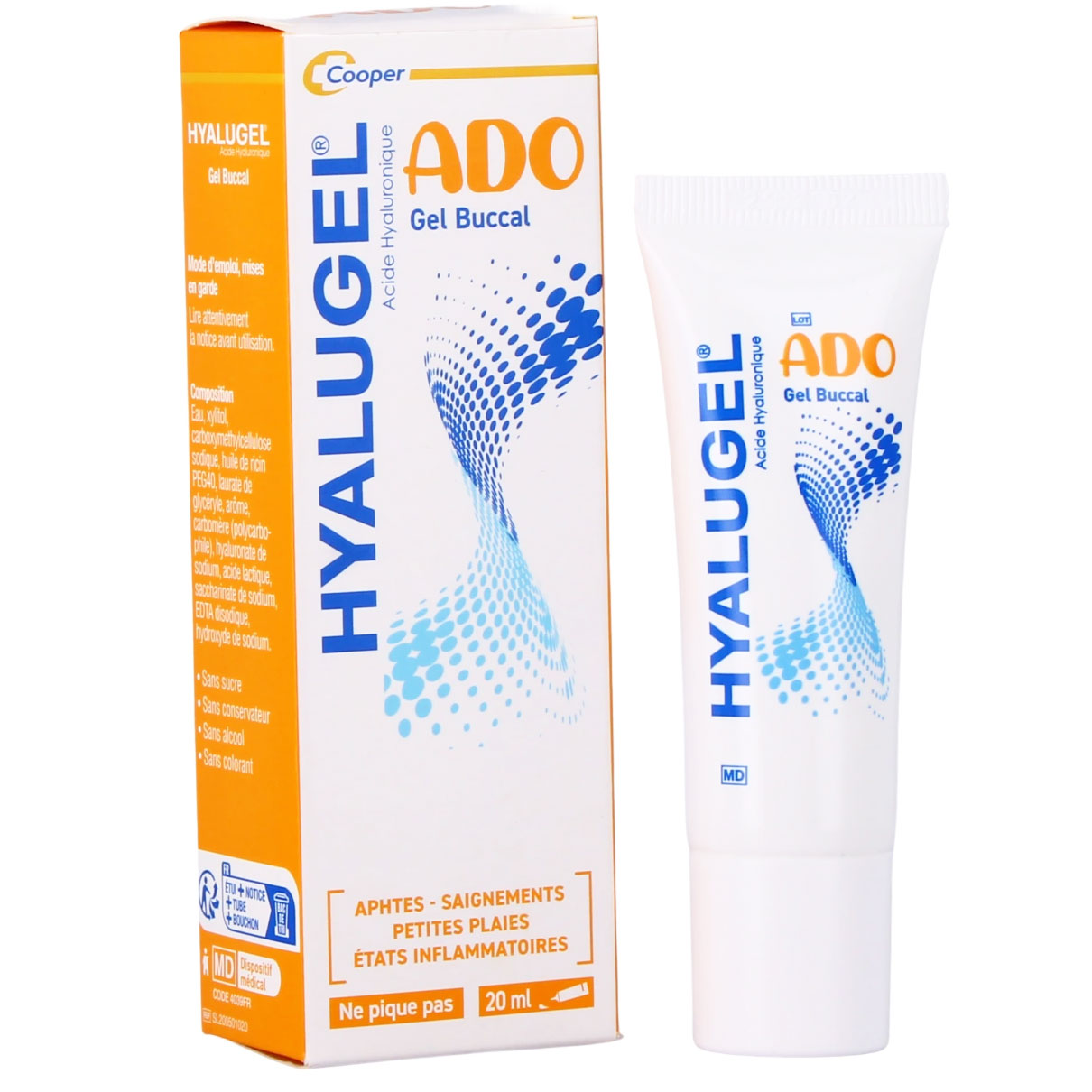 Hyalugel ADO Gel Buccal 20 ml Beroligende Mundgel med Hyaluronsyre