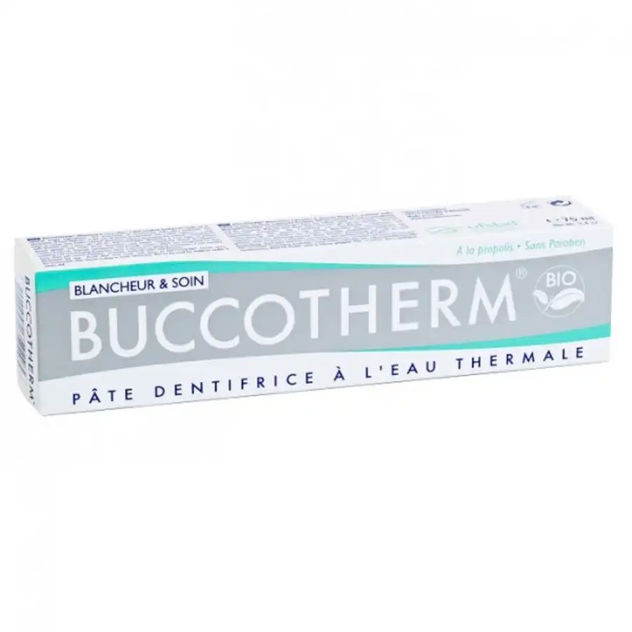 Hydroxyopatit Whitening Tandpasta med Termisk Kildevand BUCCOTHERM Care 75 ml. - BuccoTherm Tandpasta