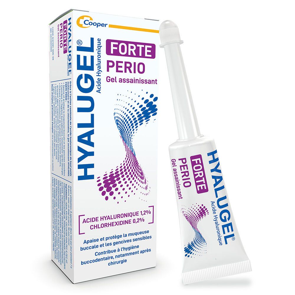 HYALUGEL Forte Perio Gel Stærk parodontal desinficerende mundgel med 1,2% hyaluronsyre 8 ml