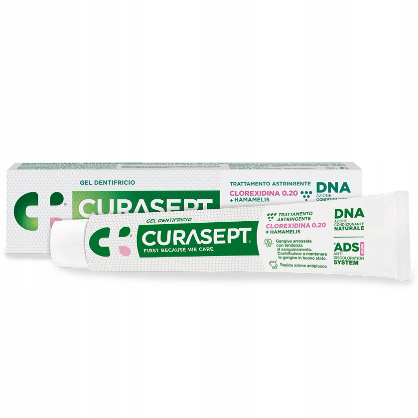 Curasept ADS DNA Astringent Pro Zahnpasta 0,20 % Klorhexidin Intensive Pflege bei blutendem und gereiztem Zahnfleisch