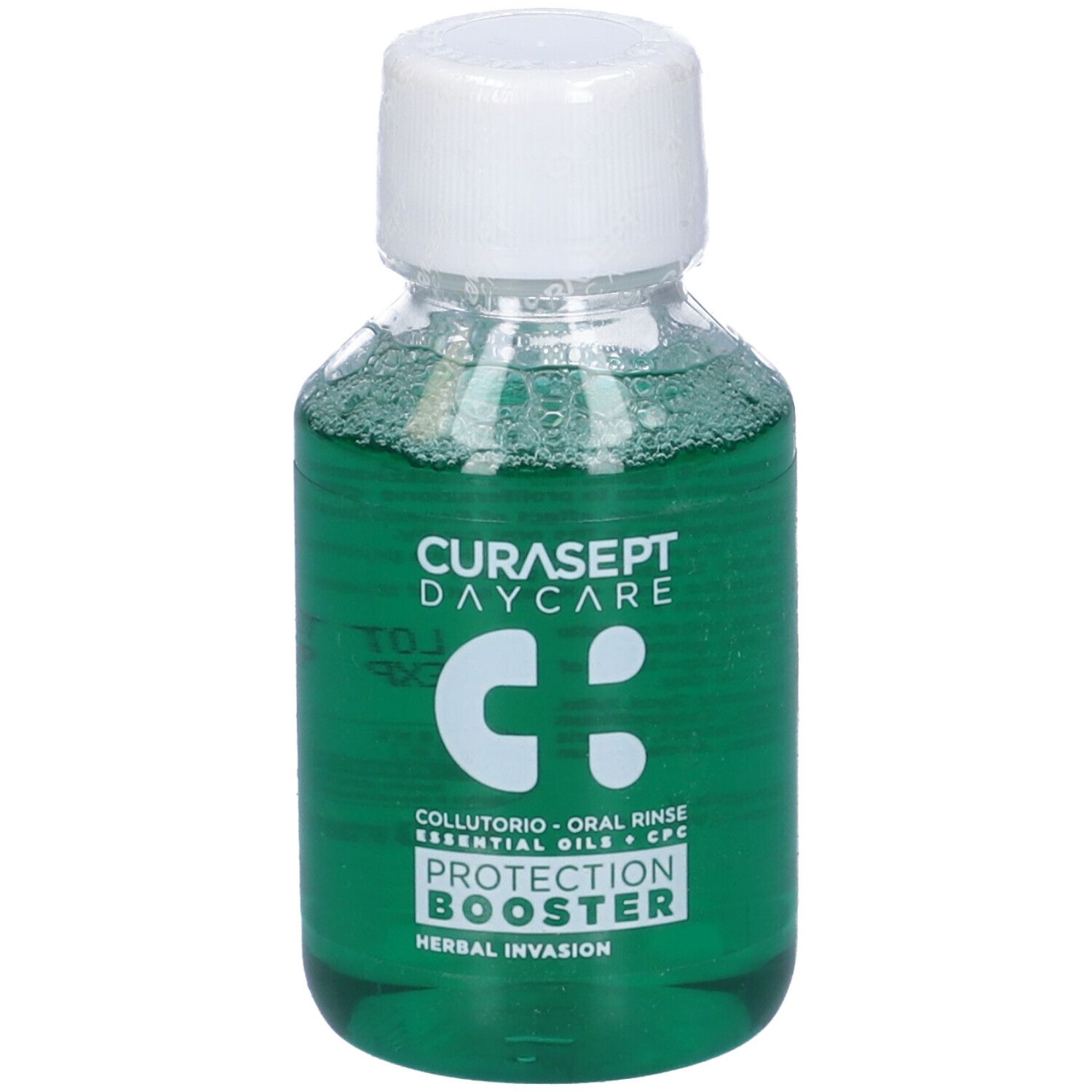 Curasept Daycare Protection Booster Herbal Invasion Munddusche Täglicher Schutz mit CPC und ätherischen Ölen (100 ml.)