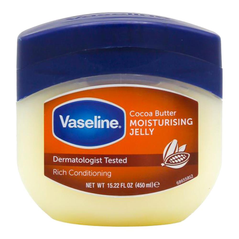 Vaseline Cocoa Butter Moisturising Jelly Intensiv fugtpleje med kakaosmør (450 ml)