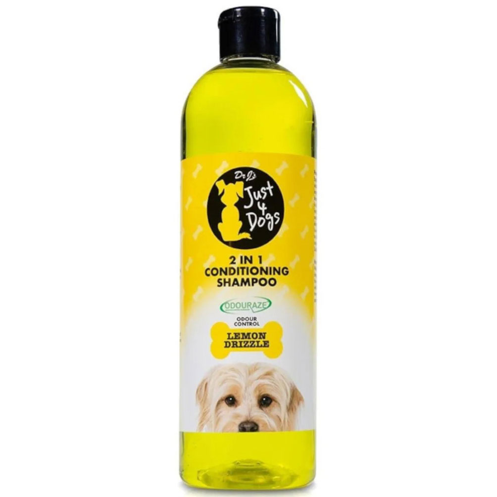 Dr. J's Just 4 Dogs 2-in-1 Hundeshampoo mit Balsam Lemon Drizzle 500 ml