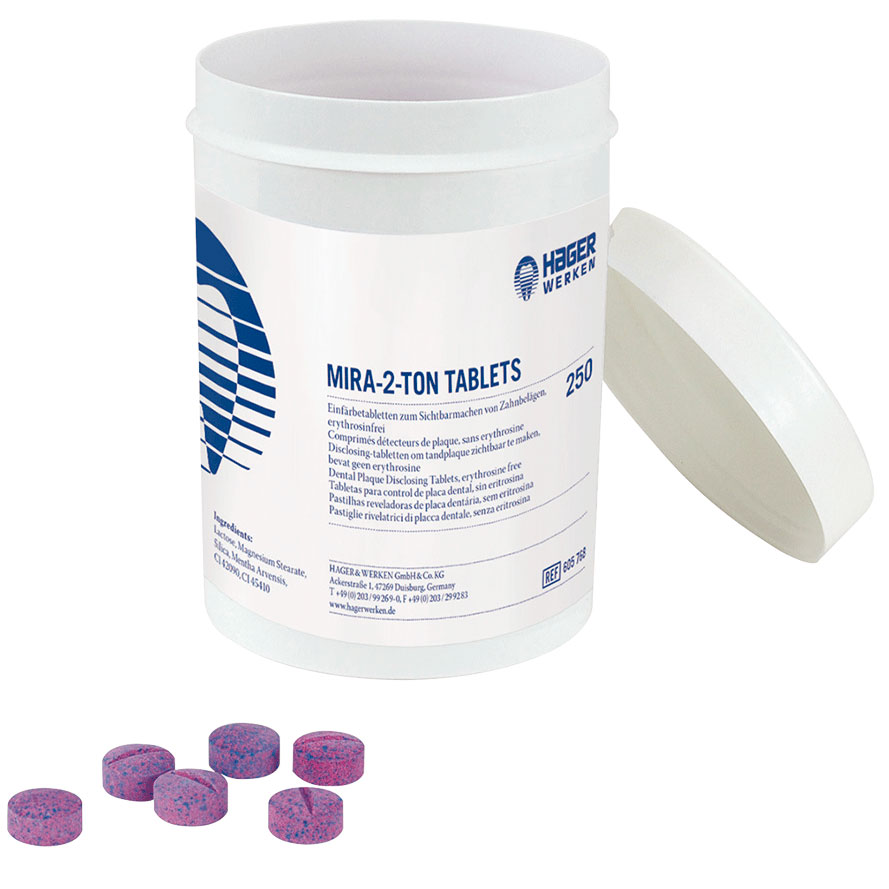 Farbtabletten Plak 250 Stk. Miradent Mira-2-Ton