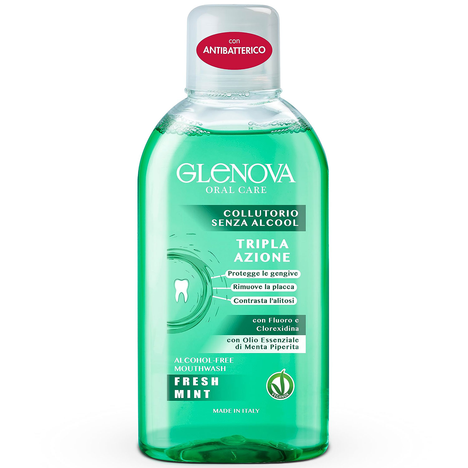Alkoholfri Klorhexedin Mundskyl GLENOVA Fresh Mint 400 ml - Glenova Mundskyl