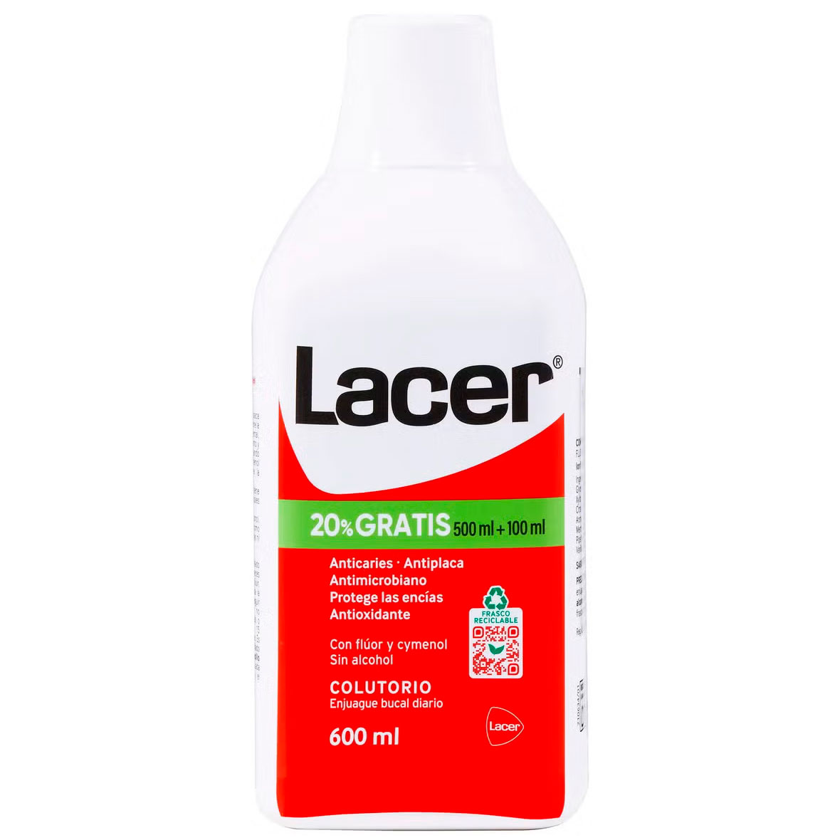 LACER Anti-Caries Munddusche mit Xylitol & Fluor 600 ml