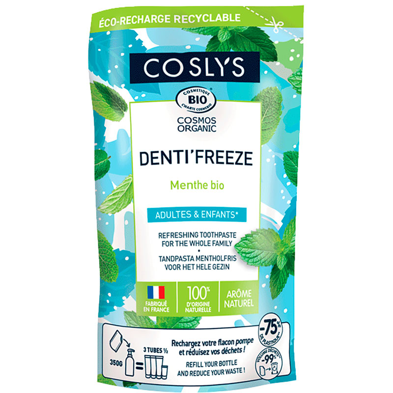 Bio Zahnpasta COSLYS Denti'Freeze Mild Mint - Nachfüllbeutel 350g