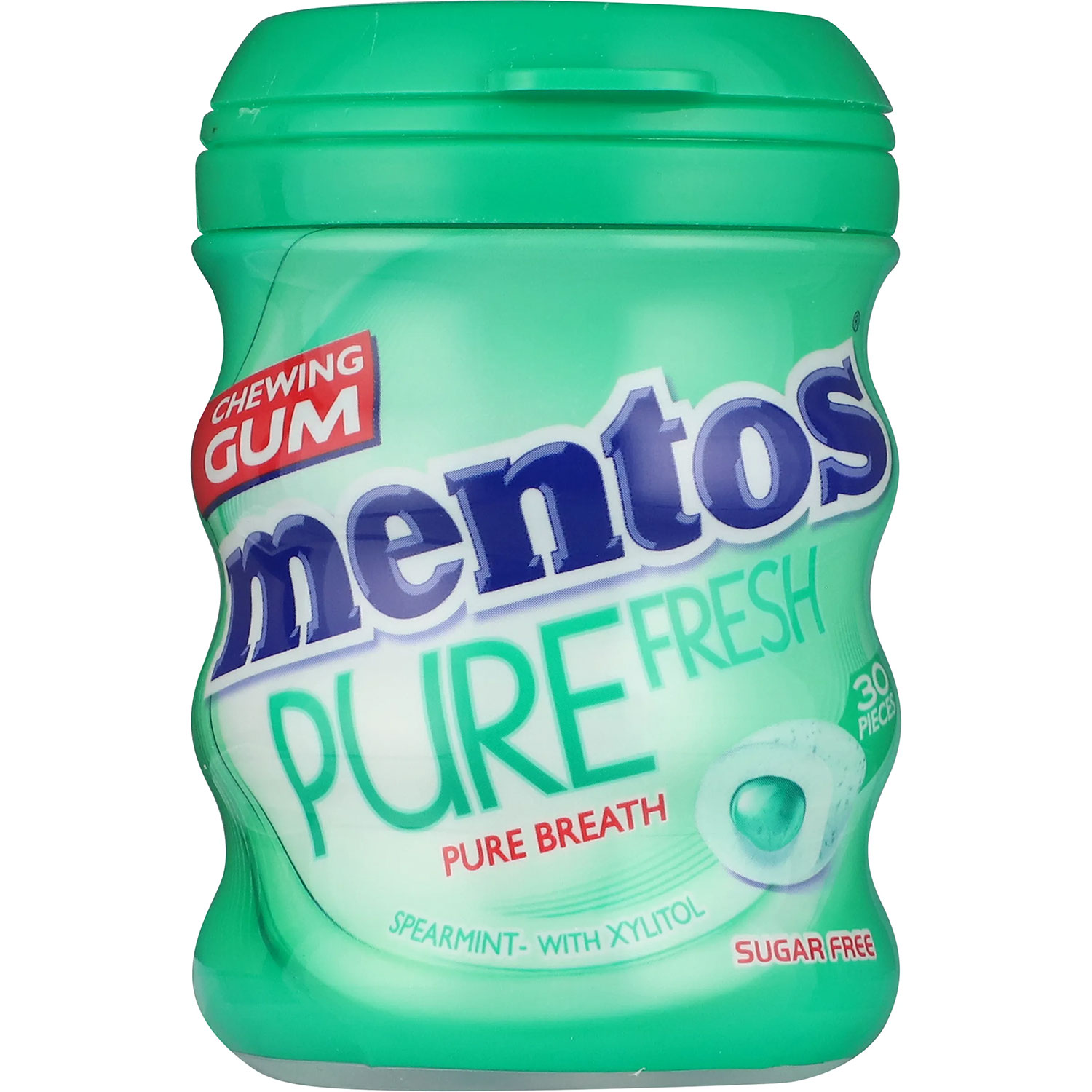 Mentos Pure Fresh Spearmint Chewing Gum Zuckerfreier Kaugummi mit xylitol und langanhaltender Freshness (60g)