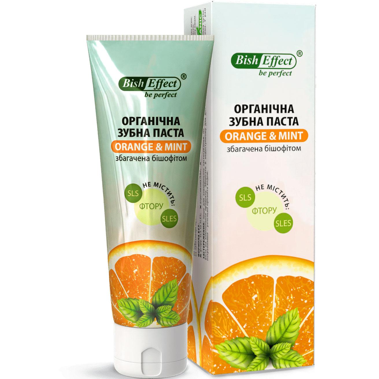 Bish Effect Orange & Mint Økologisk Tandpasta 100 ml - Bish Effect Tandpasta
