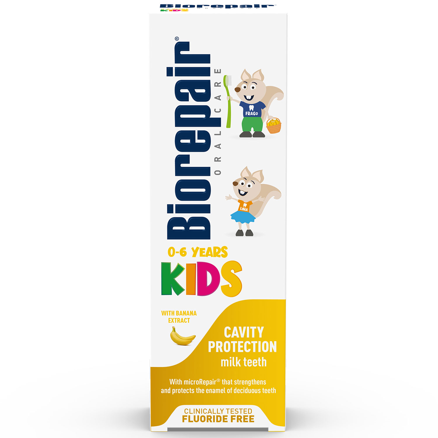 BIOREPAIR Hydroxyapatit Børnetandpasta Kids Banana 0-6 år (50 ml) - Tandpleje til børn