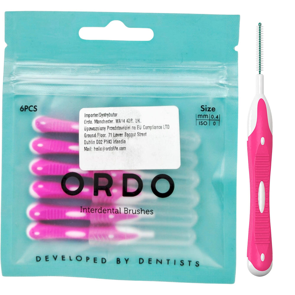 Ordo Interdentalbürsten 0,40 mm (ISO 0) Extra fein und schonende Reinigung zwischen den Zähnen