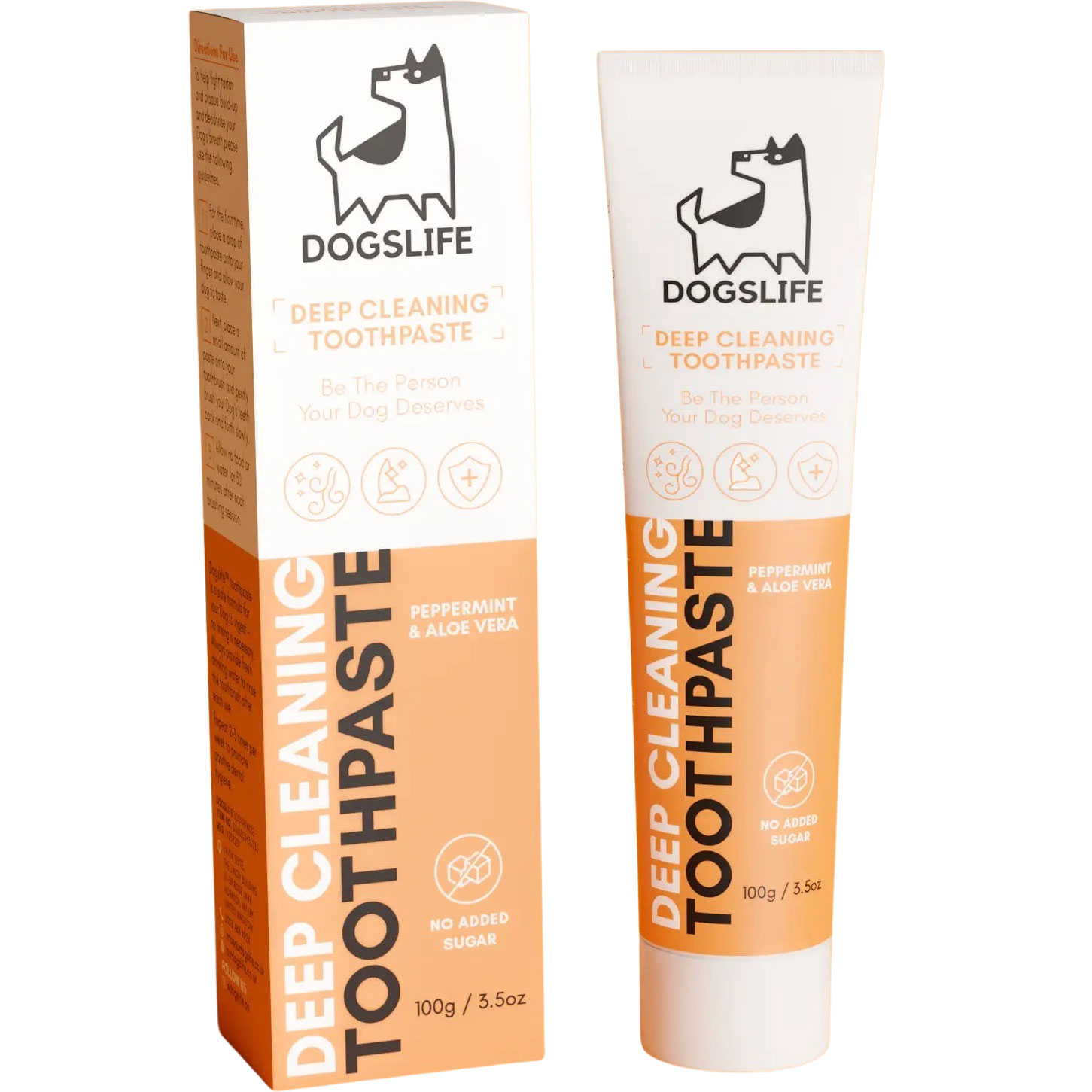 DOGSLIFE Deep Cleaning 100 g Zahnpasta ffcr Hunde mit Aloe vera, peppermint und natfcrlichen Pflanzenextrakten