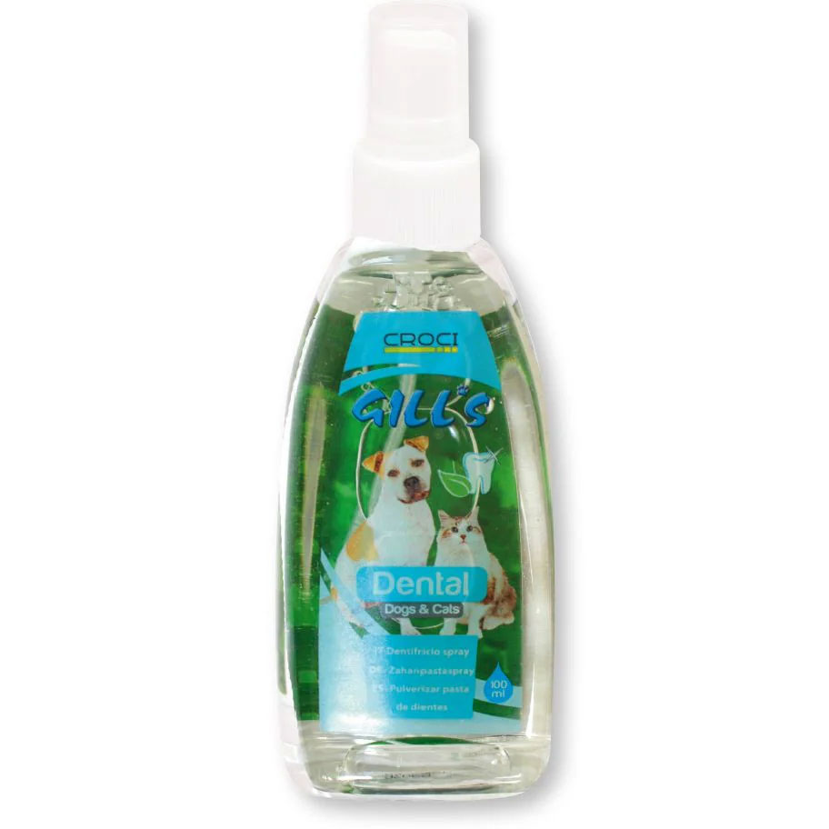 Croci Gill's Dental Spray 100 ml Tandplejespray til hunde og katte med fluor og menthol