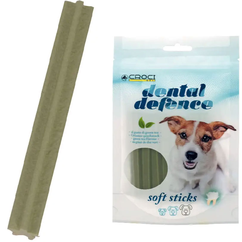 Croci Dental Defence Soft Sticks Bløde tandrensende tyggepinde til hunde - Tyggeben til Hund - Tandpleje til Hund og Kat