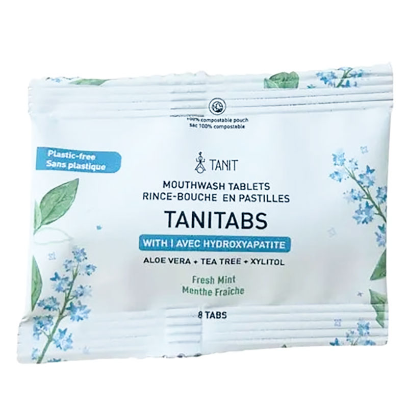 Naturlige Mundskyl Tabletter med Hydroxyapatit & Xylitol TANITABS Fresh Mint - 8 stk.