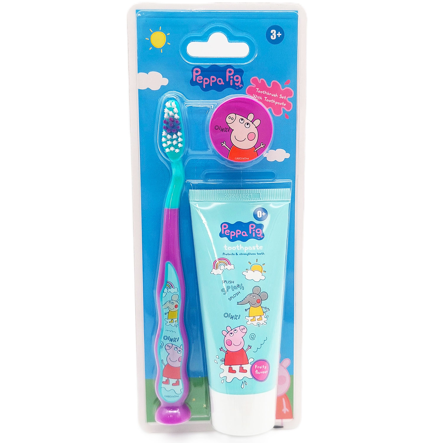 Gurli Gris Zahnbürstenset Zahnbürste und Zahnpasta für Kinder 3+