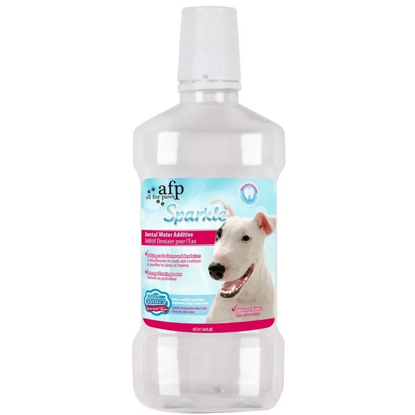 AFP Sparkle Dental Water Additive Mundpleje til hunde via drikkevandet (475 ml.) - Tandspray & anden tandpleje til hunde - Tandpleje til Hund og Kat