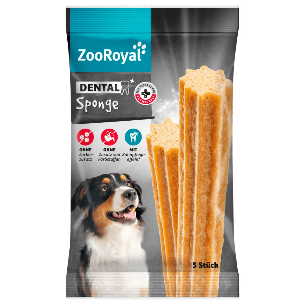 ZooRoyal Dental Sponge Hundesnack Tandrensende Tyggesnack 5 stk.