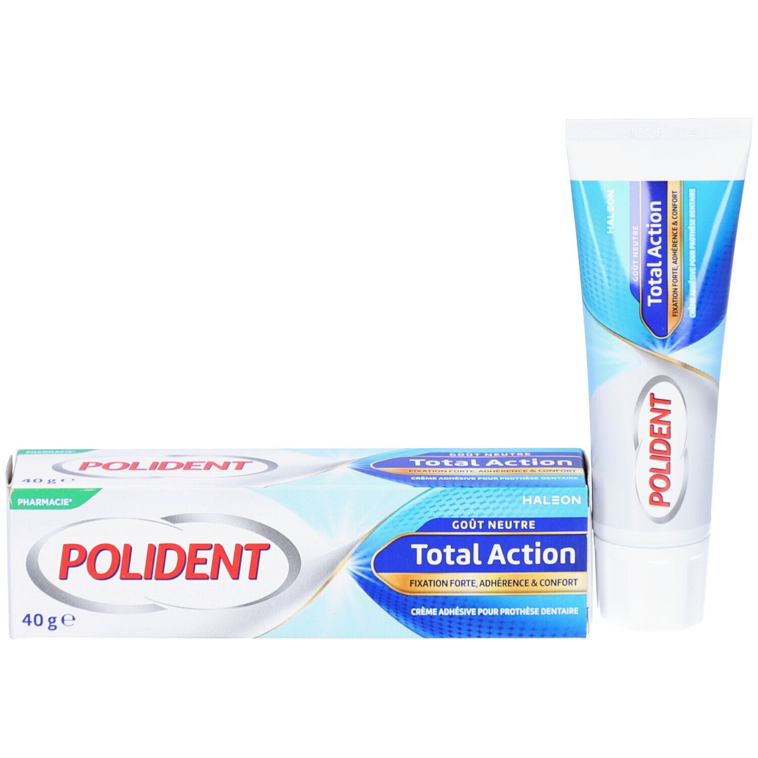 Prothesenkleber POLIDENT Total Action – Haftcreme für Zahnprothesen mit neutralem Geschmack 40 g