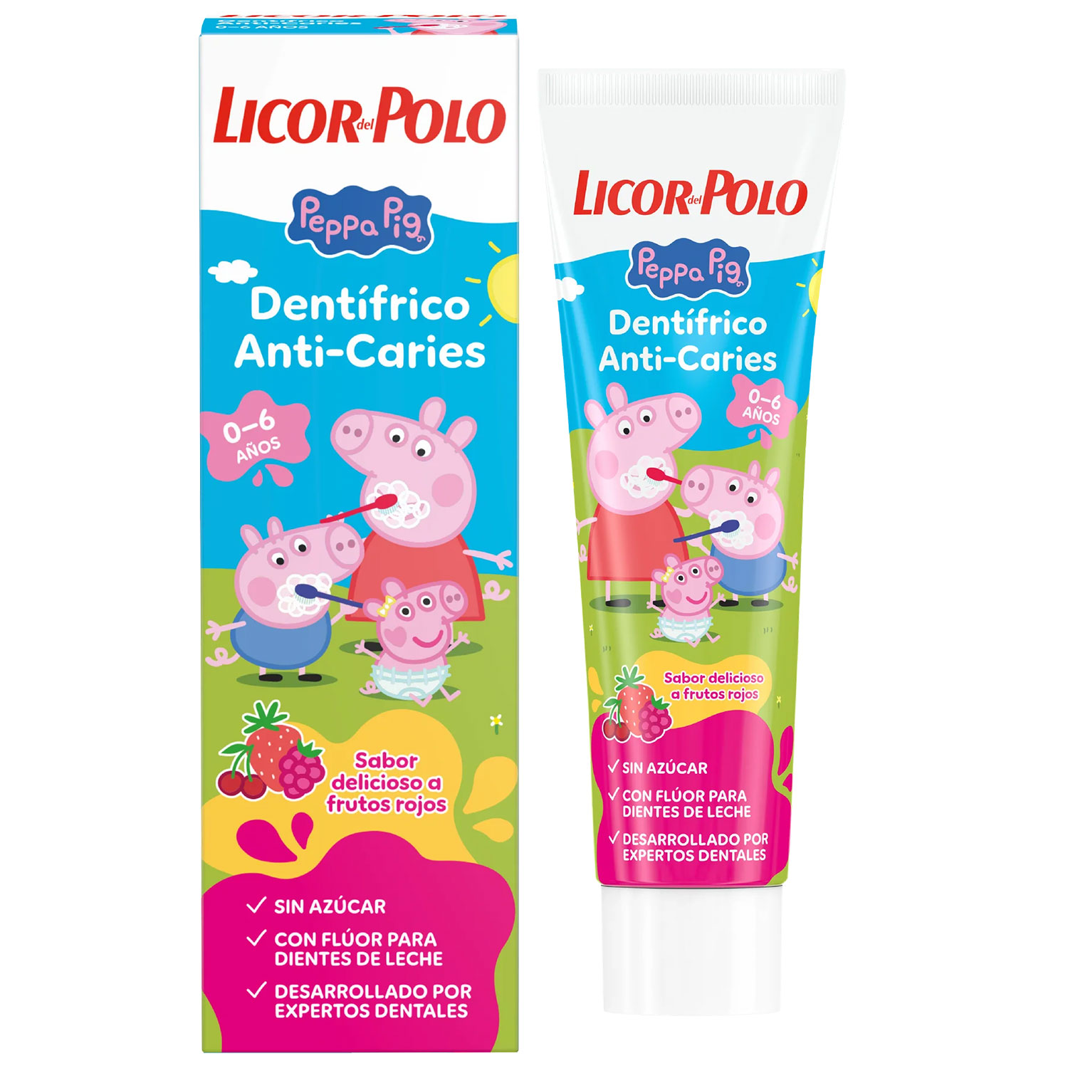 Licor del Polo Gurli Gris Anti-Caries Kinderzahnpasta mit Fluor 50 ml (0-6 Jahre)