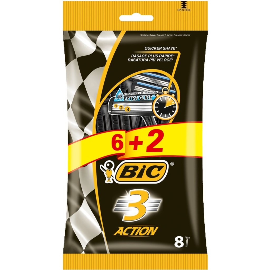 BIC 3 Action Einwegrasierer 8 Stk.