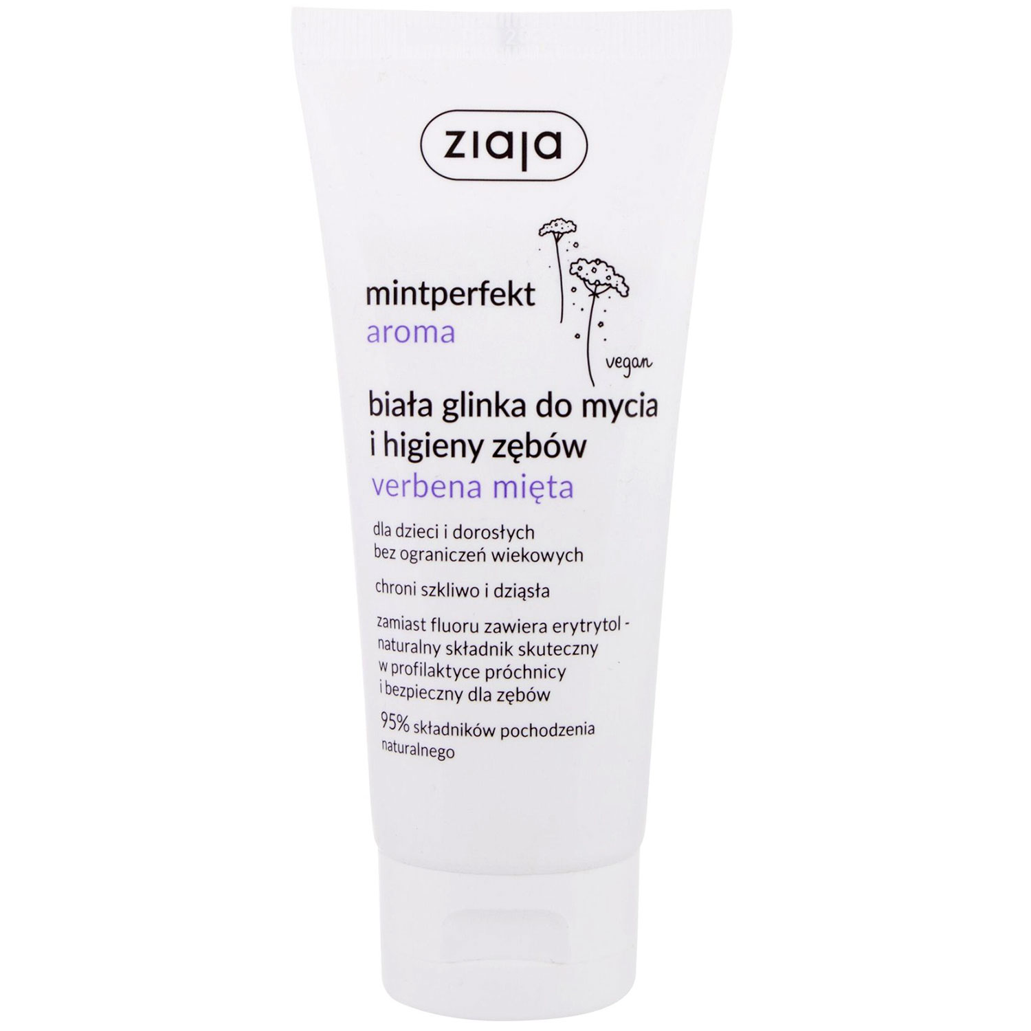 Ziaja Mintperfekt Aroma Fluorfri Tandpasta med Hvid Ler, Verbena & Mynte 100 ml - Ziaja Tandpasta