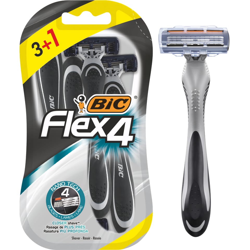 BIC Flex 4 Engangsskrabere 4 stk.