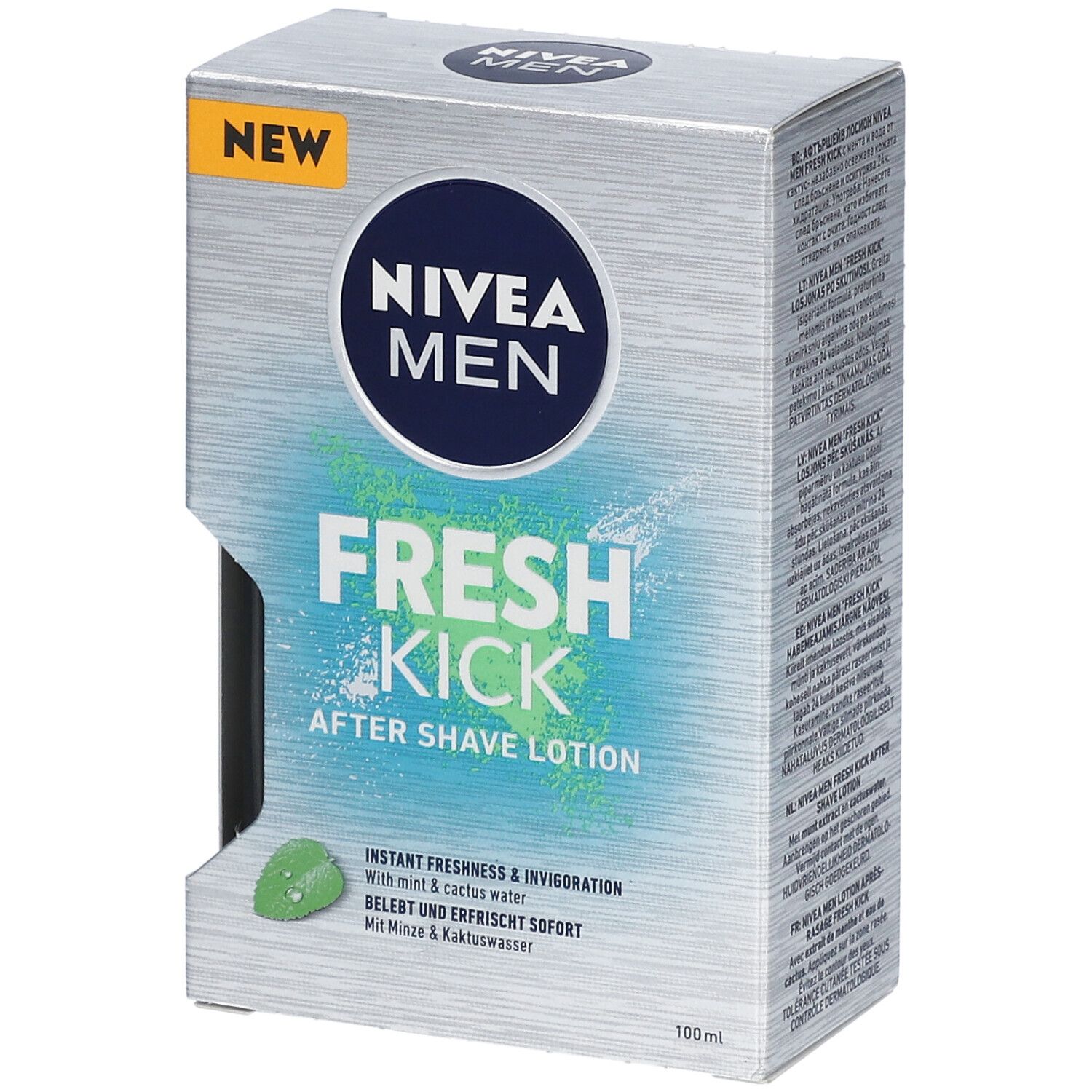 NIVEA MEN Fresh Kick After Shave Lotion 100 ml - Sofortige Frische und beruhigende Pflege nach der Rasur