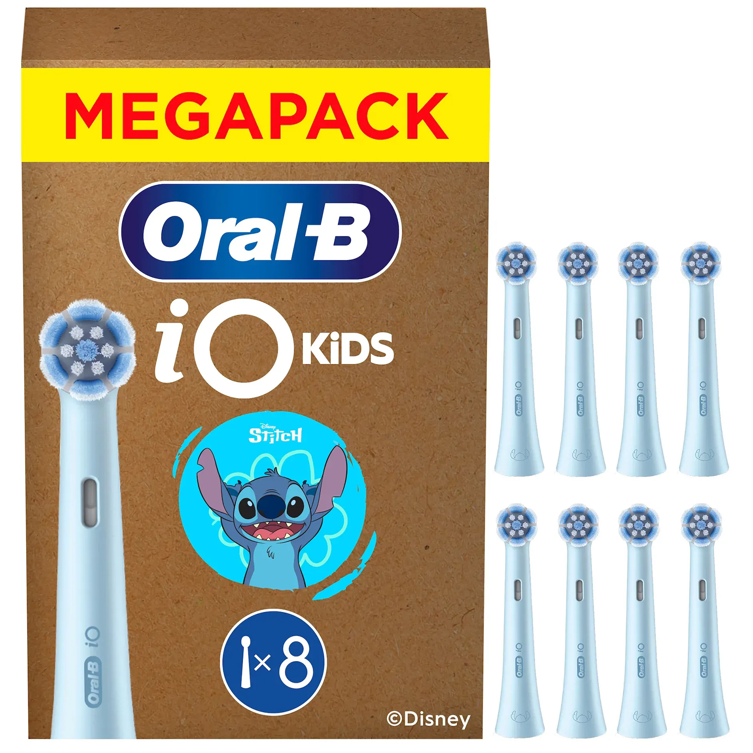 Oral-B iO Kids Børstehoveder Stitch 8 stk. - Oral-B iO Kids Børstehoveder til børn - Tandbørster