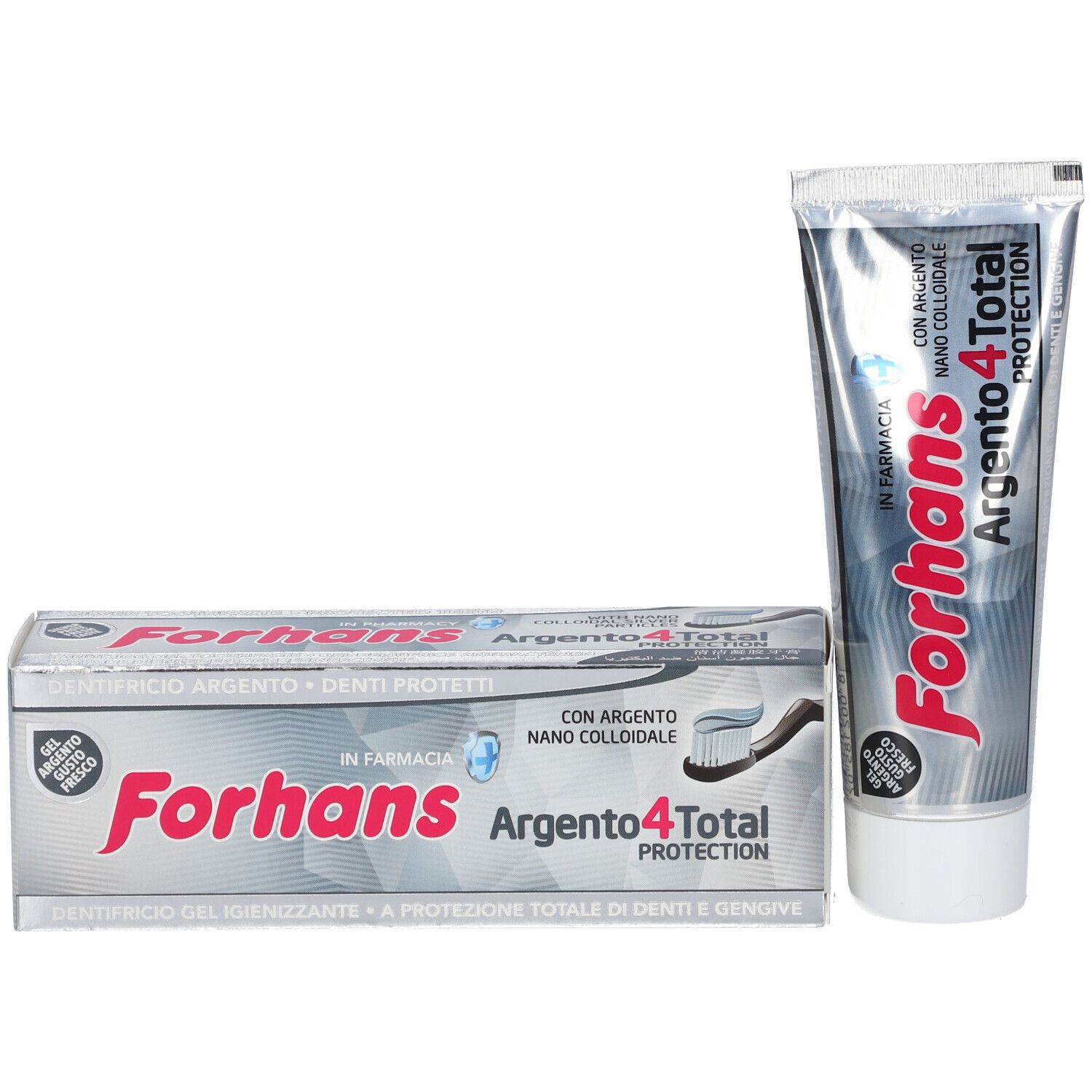 FORHANS Argento 4Total Protection Zahnpasta mit kolloidalem Silber und Fluor (75 ml)
