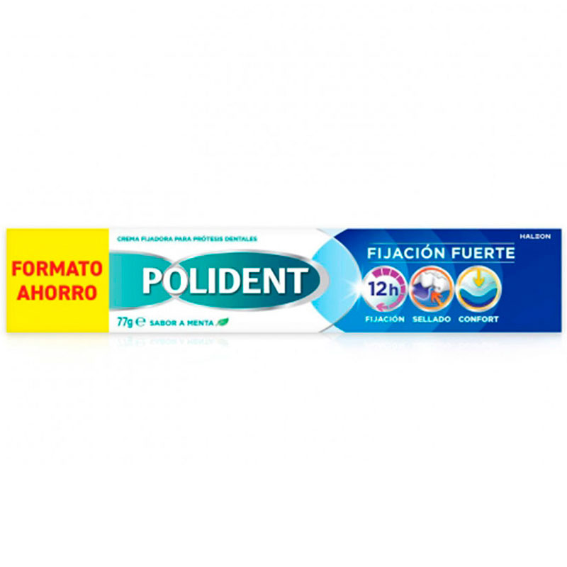 Proteselim POLIDENT Strong Fixation - Stor tube (77g) - Polident tand-protese produkter - Til Proteser