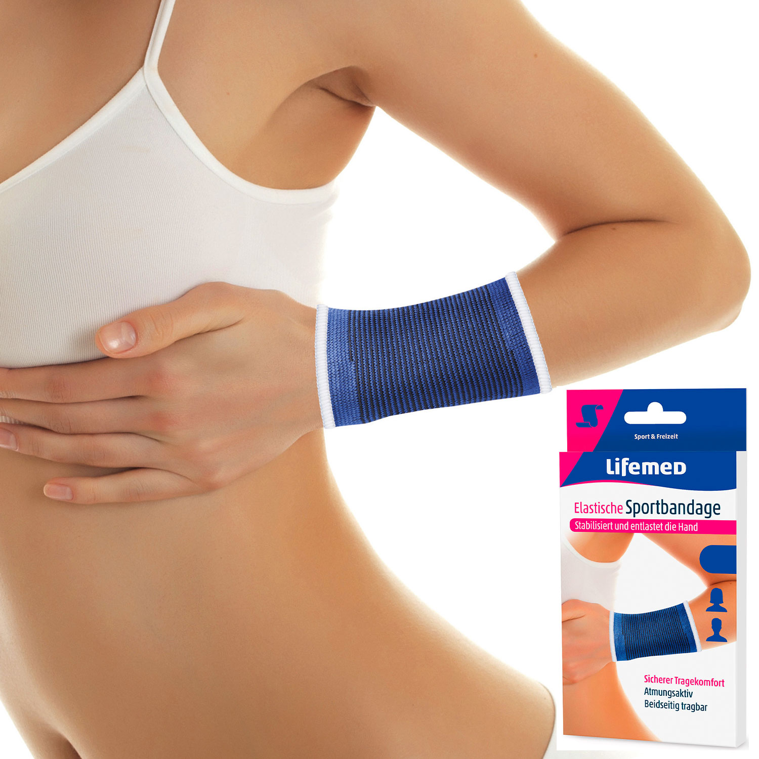 Håndledsbind Lifemed Elastisk Sportsbandage EXTRA LARGE
