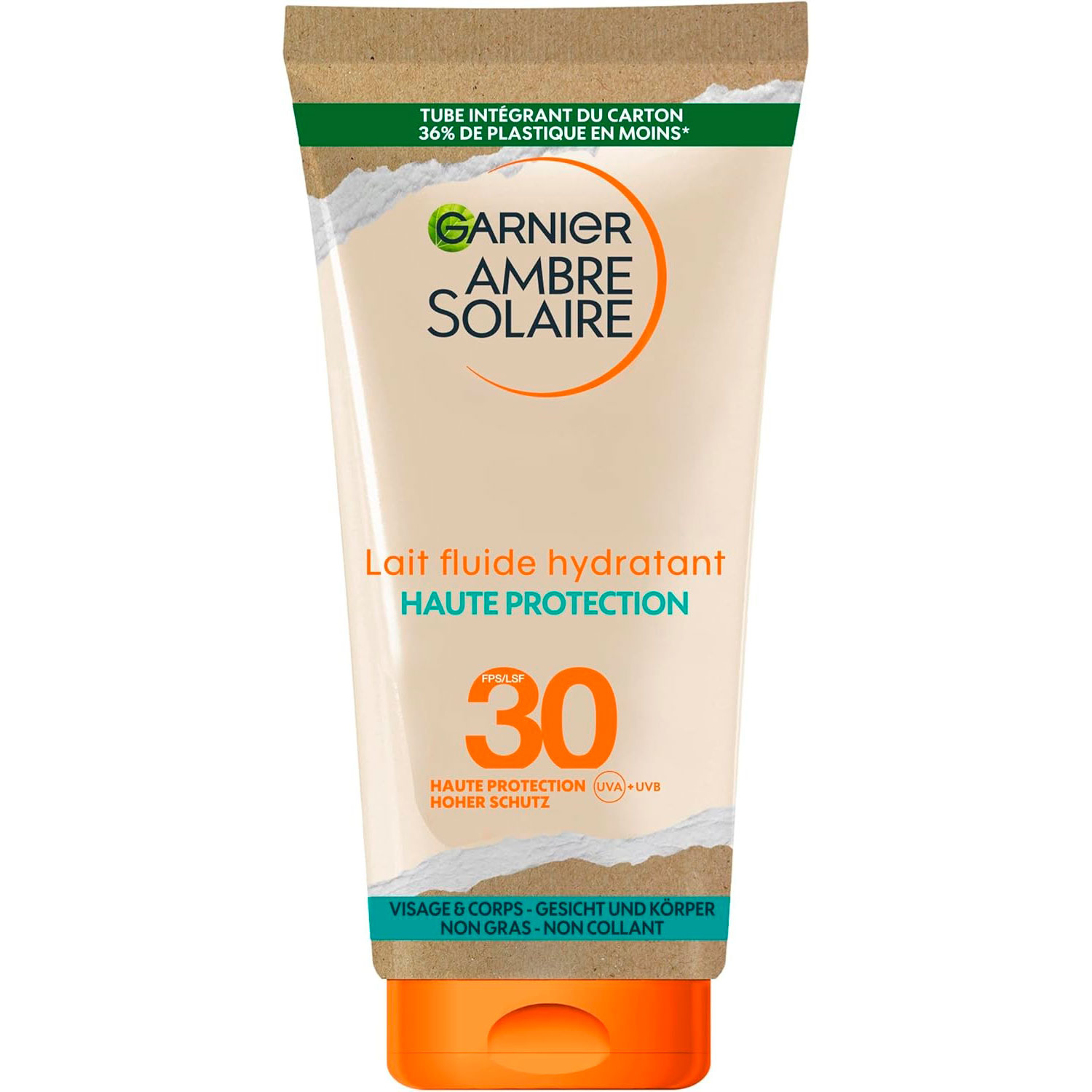 Garnier Ambre Solaire Hydrating Fluid Milk SPF 30 Sonnencreme für Gesicht und Körper 175 ml