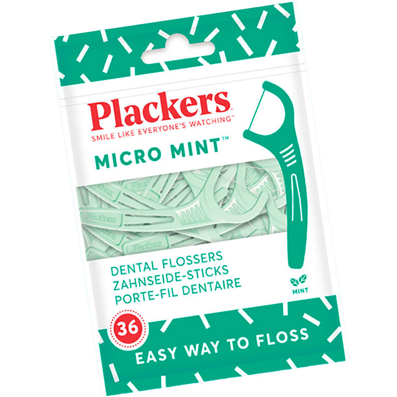 Plackers Micro Mint Dental Flossers 36 stk. Tandtrådsbøjler