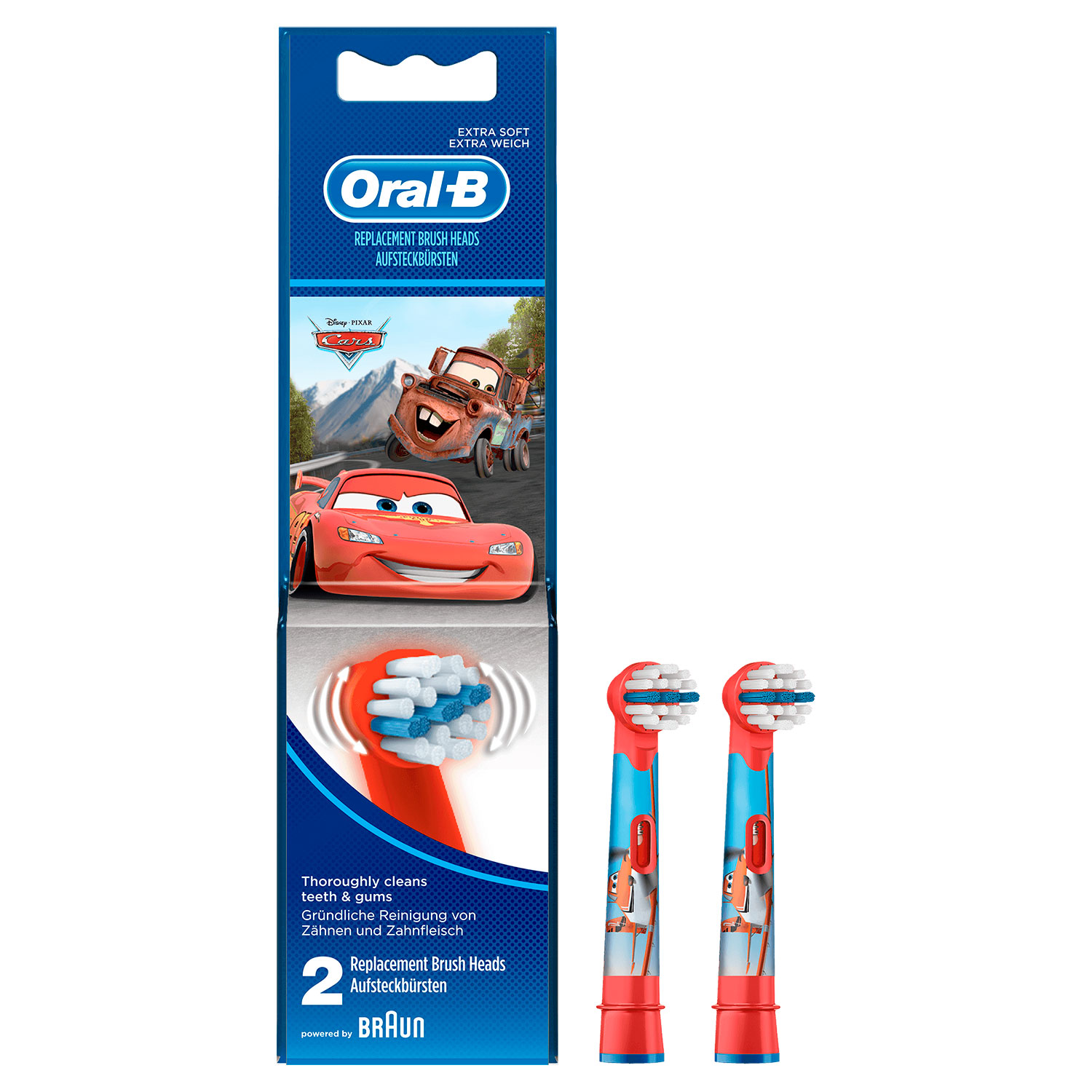 Oral-B Cars Zahnbürstenköpfe für Kinder - 2 Stk.