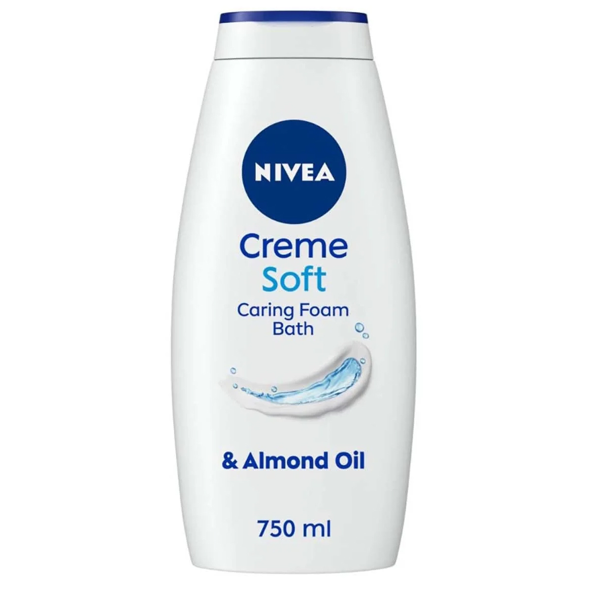 NIVEA Creme Soft Caring Foam Bath plejende badeskum med mandelolie, 750 ml - Shampoo & Shower Gel