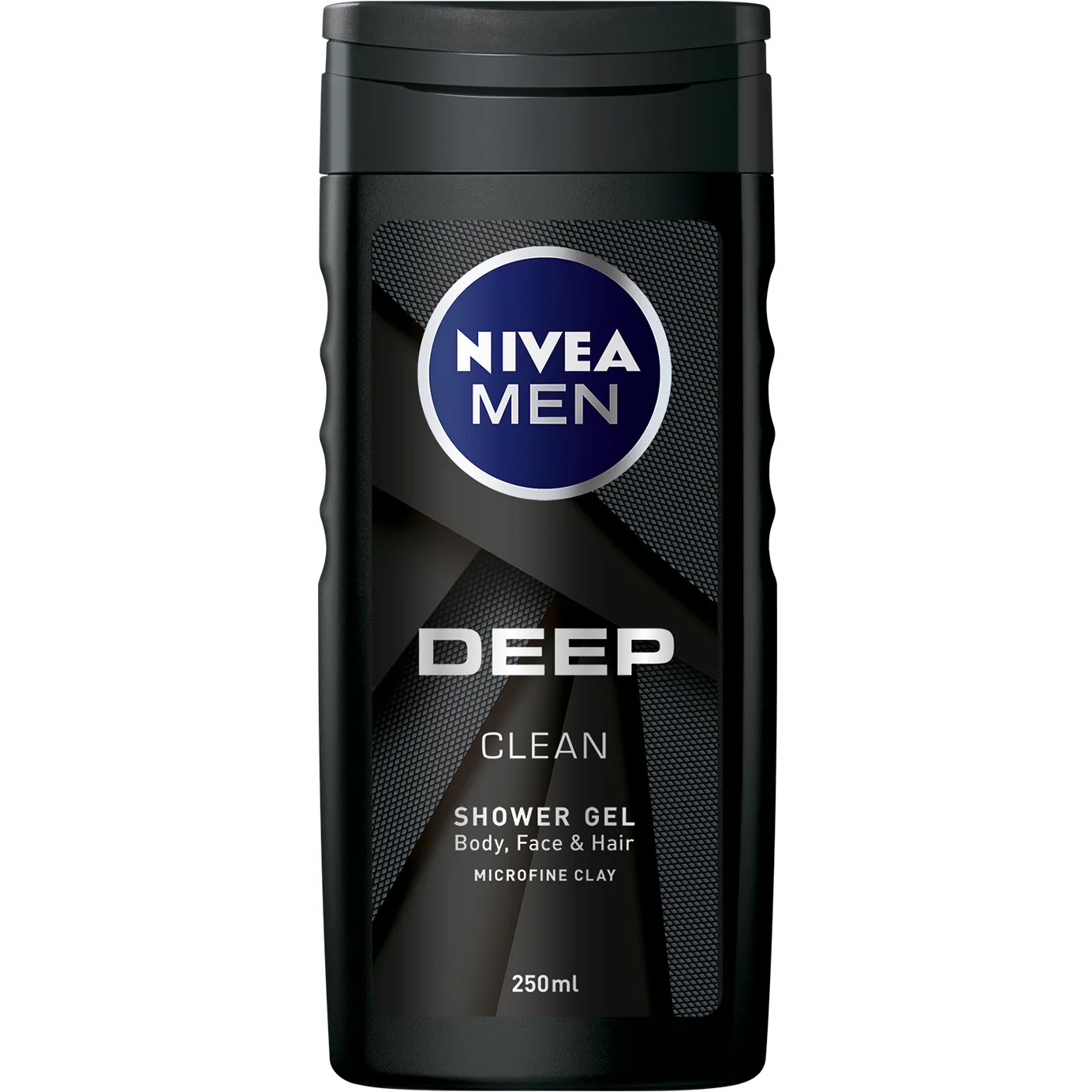 NIVEA MEN Deep Clean 3-i-1 Shower Gel til krop, ansigt og hår, 250 ml - Shower Gel fra Nivea